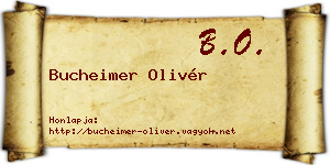 Bucheimer Olivér névjegykártya