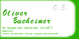oliver bucheimer business card